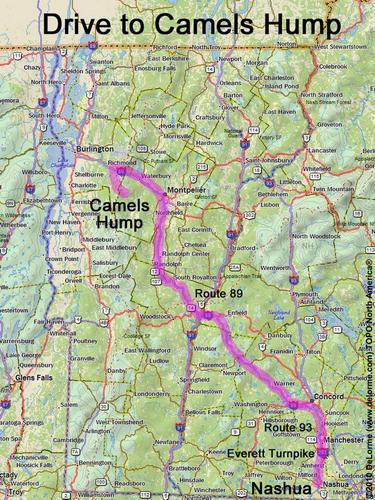 Camels Hump drive route