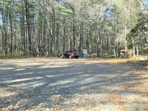 parking lot in November at Camp Acton in northeast MA