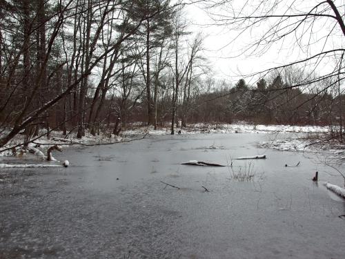 Beaver Brook in December at Campbell Farm near Windham in southern New Hampshire