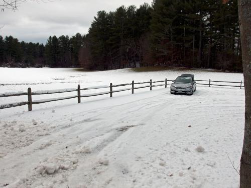 parking in December at Campbell Farm near Windham in southern New Hampshire