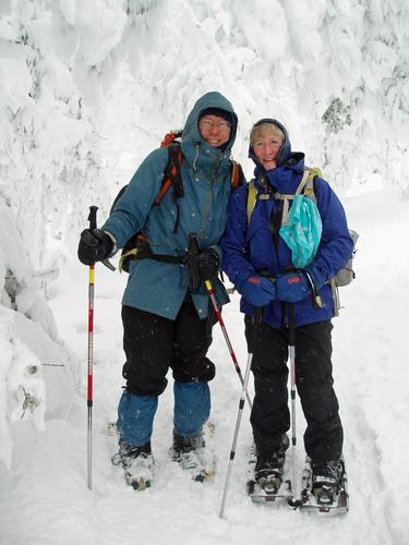 winter hikers on Cannon Mountain in New Hampshire
