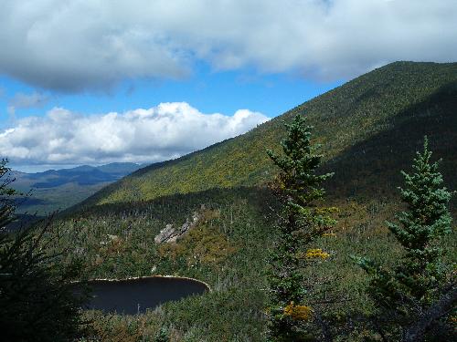 view of Carrigain Pond from The Captain in New Hampshire