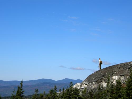Tom takes in the view from the summit of Caribou Mountain in western Maine