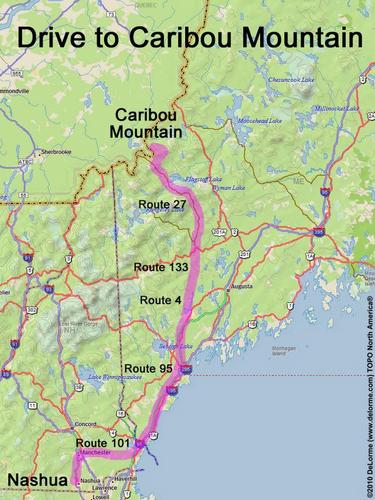 Caribou Mountain drive route