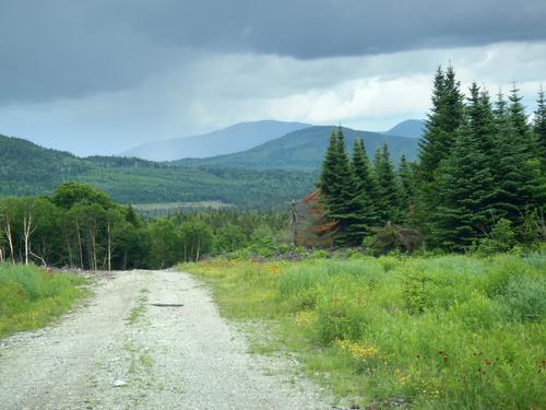 lumber road drive to Caribou Mountain in Maine