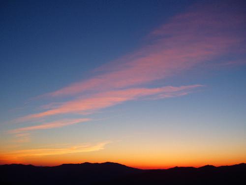 sunset as seen from the summit of Mount Carrigain in the White Mountains of New Hampshire