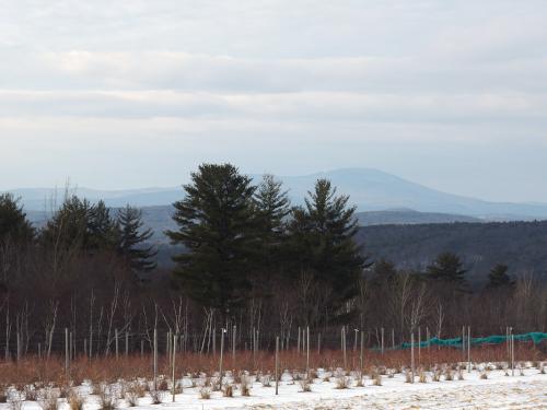 Mount Kearsarge in January as seen from Carter Hill Orchard near Concord in southern New Hampshire