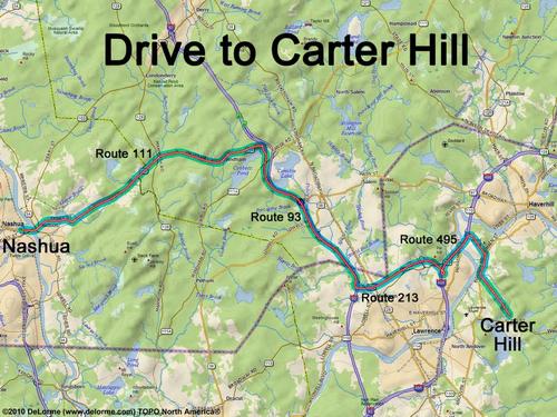 Carter Hill drive route