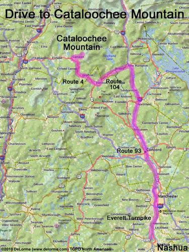 Catalouchee Mountain drive route