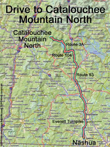 Catalouchee Mountain North drive route