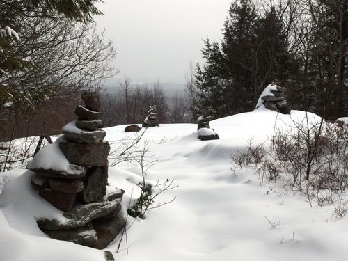 cairns on the top of Catamount Mountain in New Hampshire