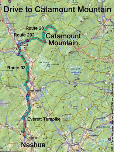 Catamount Mountain drive route