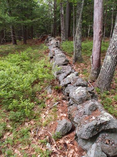 stone wall on Cedar Hill in New Hampshire