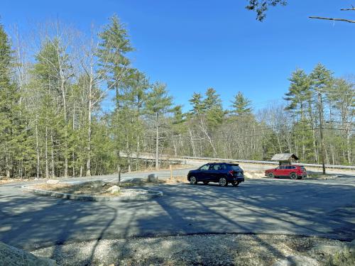 parking in March at Manchester Cedar Swamp in southern NH