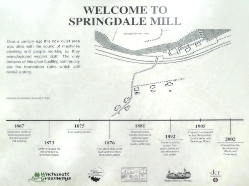 information poster in August at Mass Central Rail Trail at Holden in eastern Massachusetts