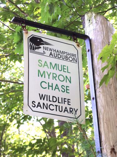 property sign at Chase Wildlife Sanctuary near Hopkinton in southern New Hampshire