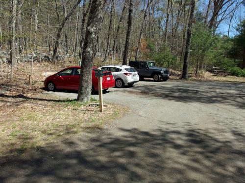parking in May at Chase Woodlands in eastern Massachusetts