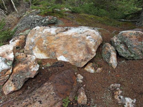 rocks at Chase Pond Peak in southwest New Hampshire