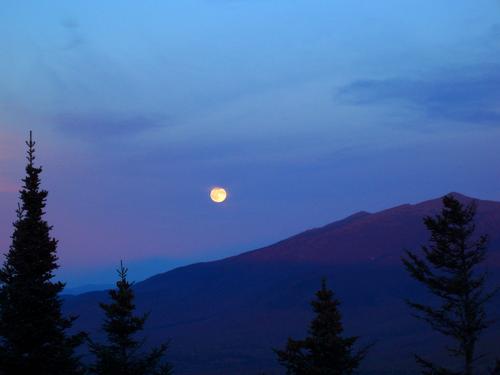 moonrise over the shoulder of Mount Adams as seen from Mount Martha in New Hampshire