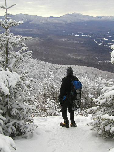 winter view of the Pemigewasset Wilderness from Mount Martha in New Hampshire