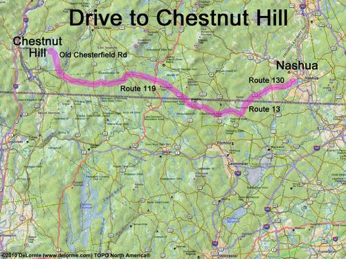 Chestnut Hill drive route