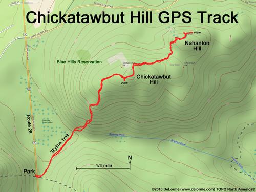 Chickatawbut Hill gps track
