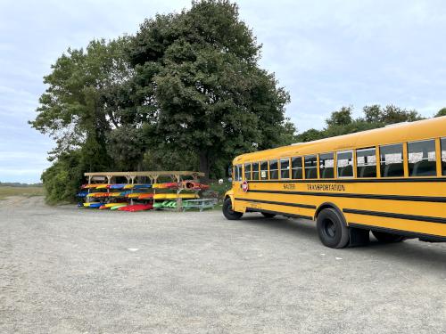 bus at Choate Island in northeast Massachusetts