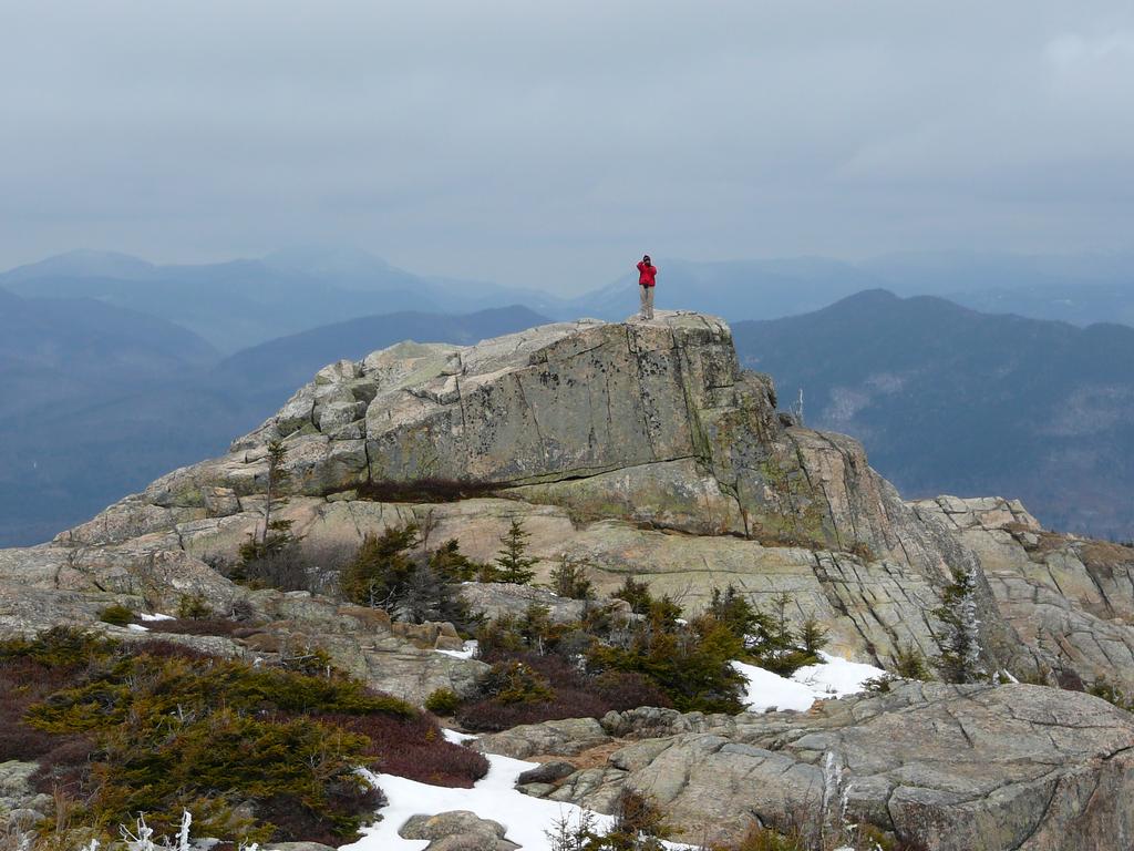 Fred in April taking a photo from atop Mount Chocorua in New Hampshire
