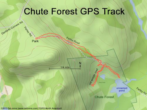 GPS track at Chute Forest near Hillsboro in southern New Hampshire