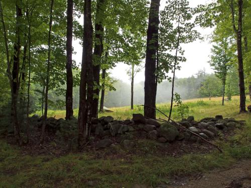 hike start to Chute Forest near Hillsboro in southern New Hampshire