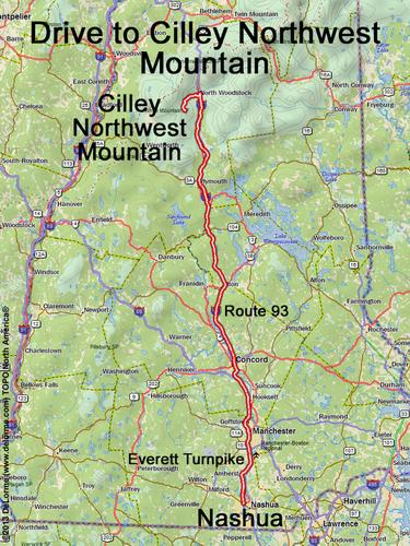 Cilley Northwest Mount drive route