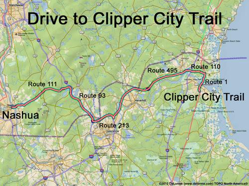 Clipper City Trail drive route
