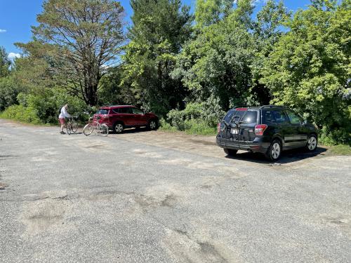 parking in June at Clipper City Trail in northeast Massachusetts
