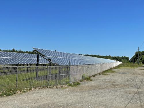 solar array in June beside the Ghost Trail near the Clipper City Trail at Newburyport in northeast Massachusetts