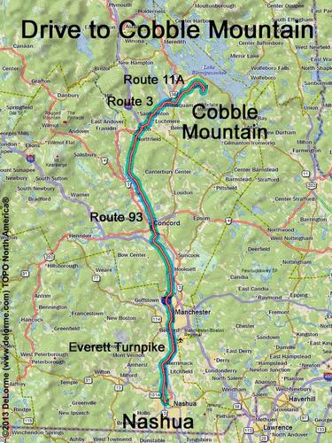 Cobble Mountain drive route