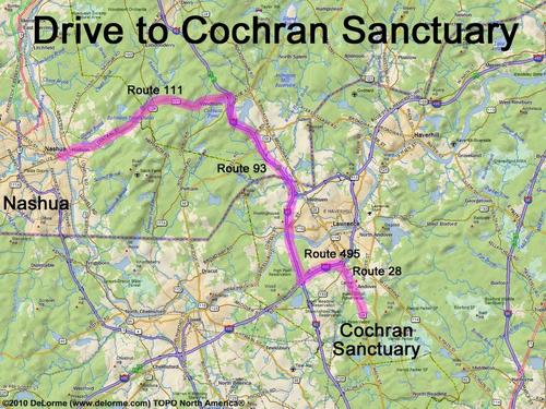 Cochran Sanctuary drive route