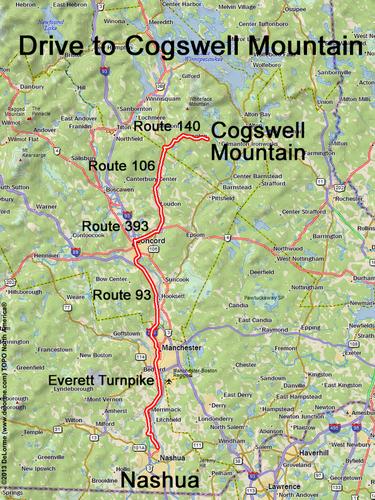 Cogswell Mountain drive route