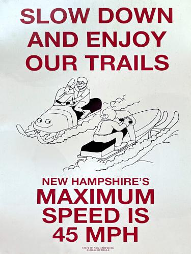 sign in September at Cogswell Mountain in New Hampshire