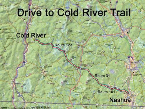Cold River drive route