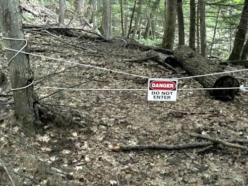 closed-trial sign in August at Cold River in southwestern NH
