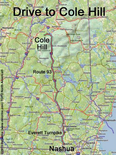 Cole Hill drive route