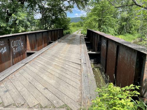 bridge in June at Colebrook River Walk in northern New Hampshire