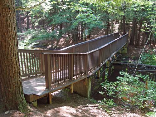 bridge over Oyster River at College Woods in southeastern New Hampshire