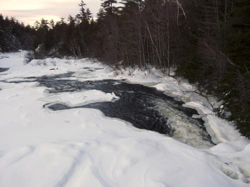 Coontoocook River in January at Contoocook River Park near Concord in southern New Hampshire