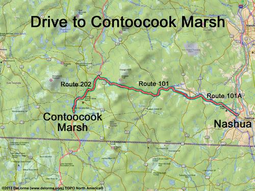 Contoocook Marsh drive route