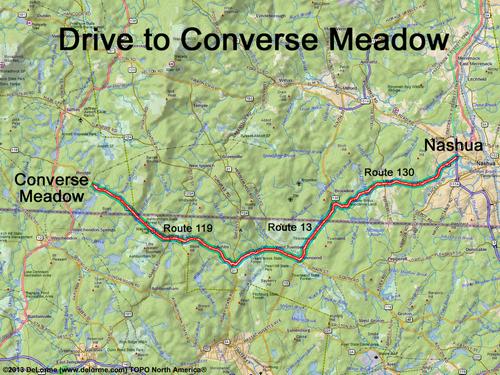 Converse Meadow drive route