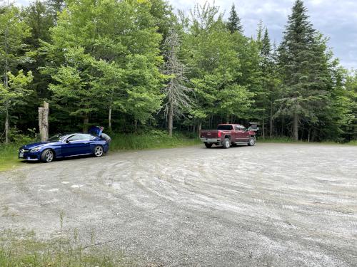 parking in June at Corkscrew Hill in northern New Hampshire