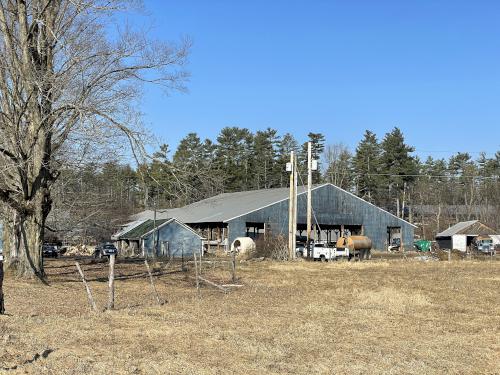 farm building in March at Corser Hill in southern New Hampshire
