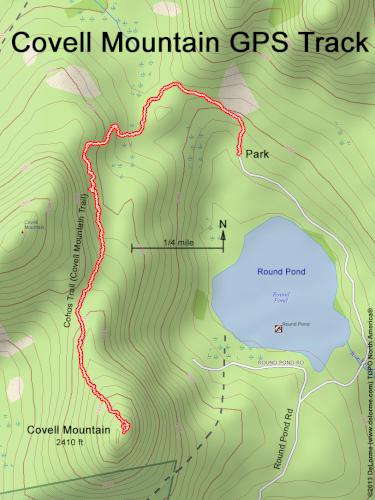 GPS track in June at Covell Mountain in northern New Hampshire