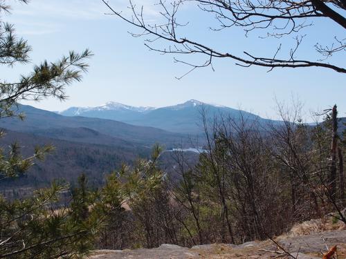 view in March from Mount Crag toward the Presidentials in New Hampshire